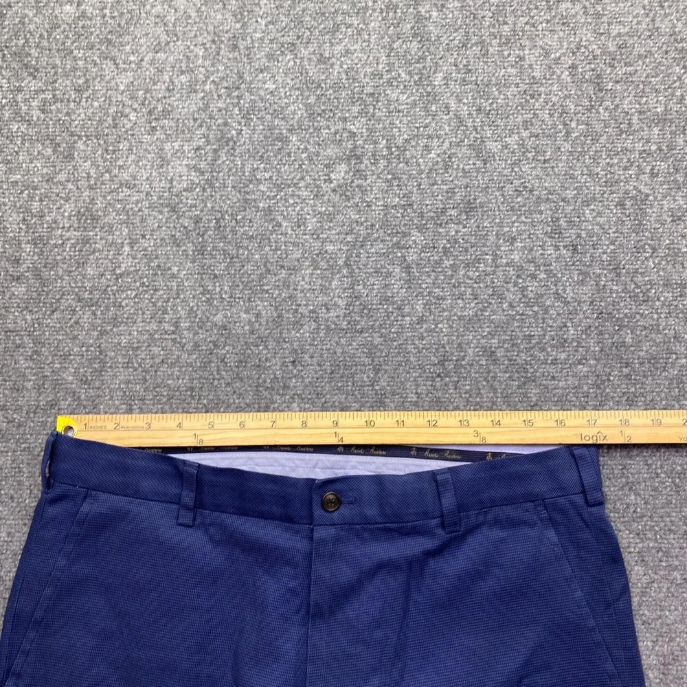 Brooks Brothers Clark Lightweight Advantage Chino Blue Textured Mens Pants Sz 34